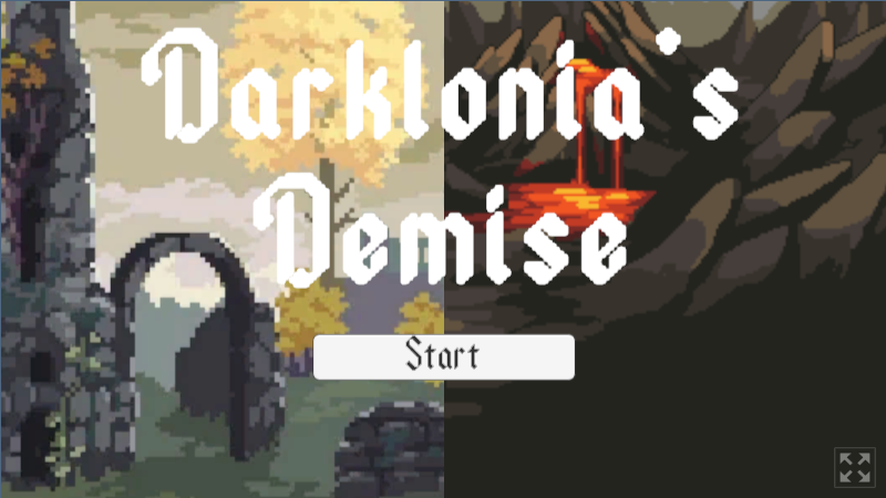 Darklonia's Demise game menu screen