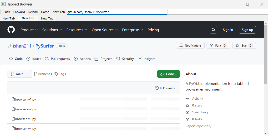PySurfer app running